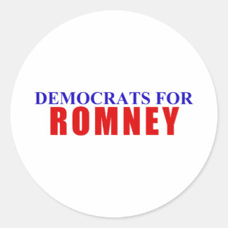 Demokraten für Romney Runder Aufkleber