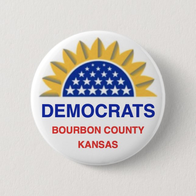 Demokraten im Bourbon-Landkreis, Kansas-Taste Button (Vorderseite)