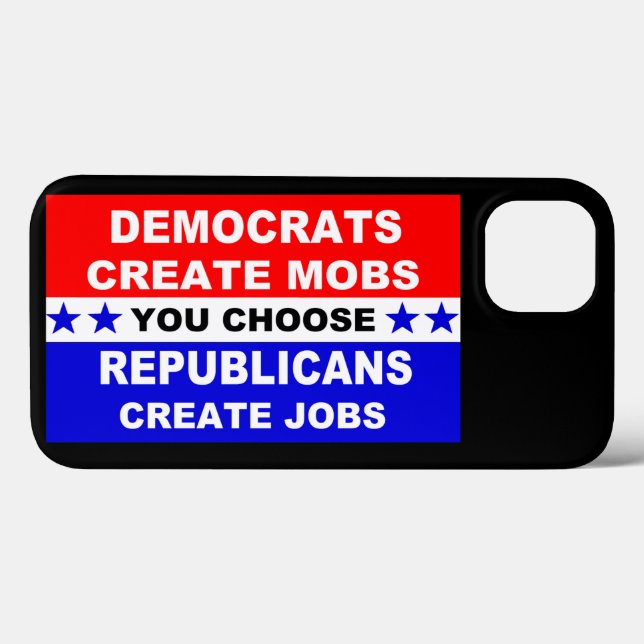 Demokraten schaffen Mobs Case-Mate iPhone Hülle (Rückseite (Horizontal))