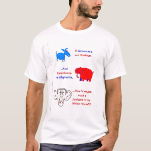 Demokraten sind Esel, Republikaner sind Elefanten, T-Shirt