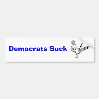 Demokraten sind zum Kotzen Hahn Autoaufkleber