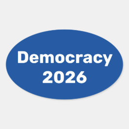 Demokratie 2026 Zwischenwahlen Ovaler Aufkleber