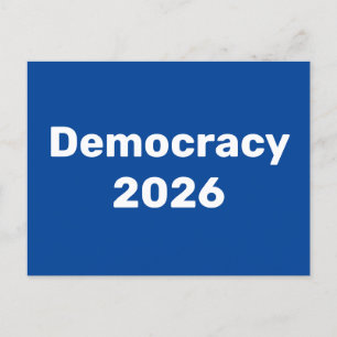 Demokratie 2026 Zwischenwahlen Postkarte