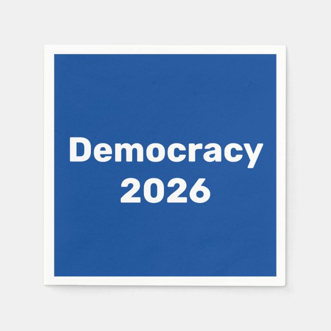 Demokratie 2026 Zwischenwahlen Serviette (Vorderseite)
