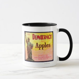 Demokratie - Apple Crate LabelDufur Tasse