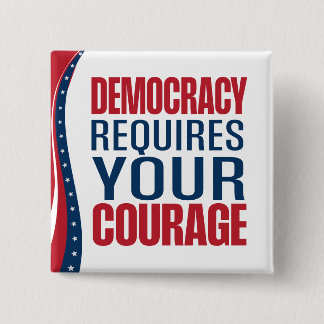 Demokratie braucht Mut | Flagge | Button