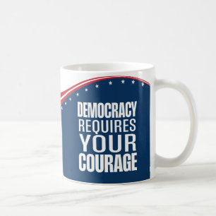 Demokratie braucht Mut   Flagge   Kaffeetasse