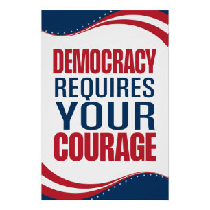 Demokratie braucht Mut   Flagge   Poster