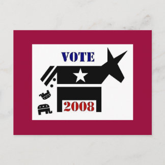 DEMOKRATIE DER ABSTIMMUNG 2008 POSTKARTE