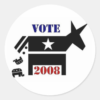 DEMOKRATIE DER ABSTIMMUNG 2008 RUNDER AUFKLEBER