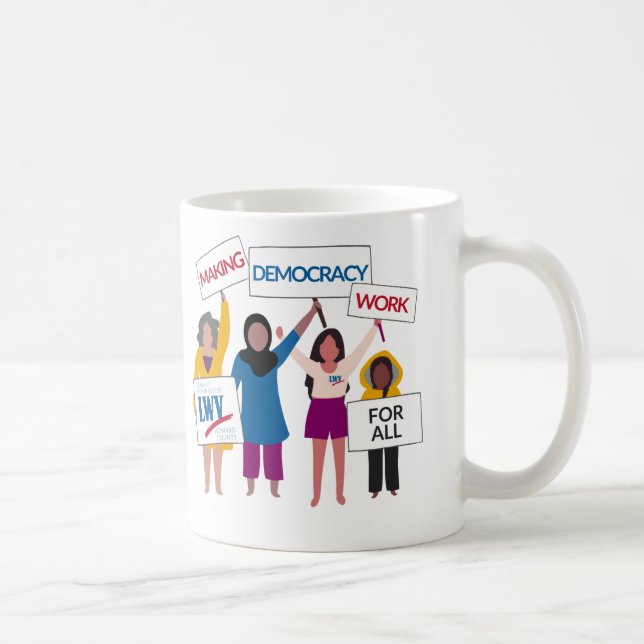 Demokratie funktioniert Tasse, 11-oz-Kaffee-Tasse Kaffeetasse (Rechts)