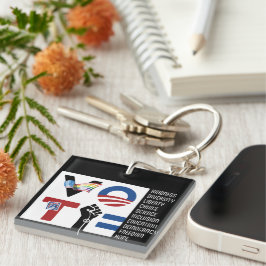 Demokratie, Güte, Wissenschaft und Gleichheit Schlüsselanhänger