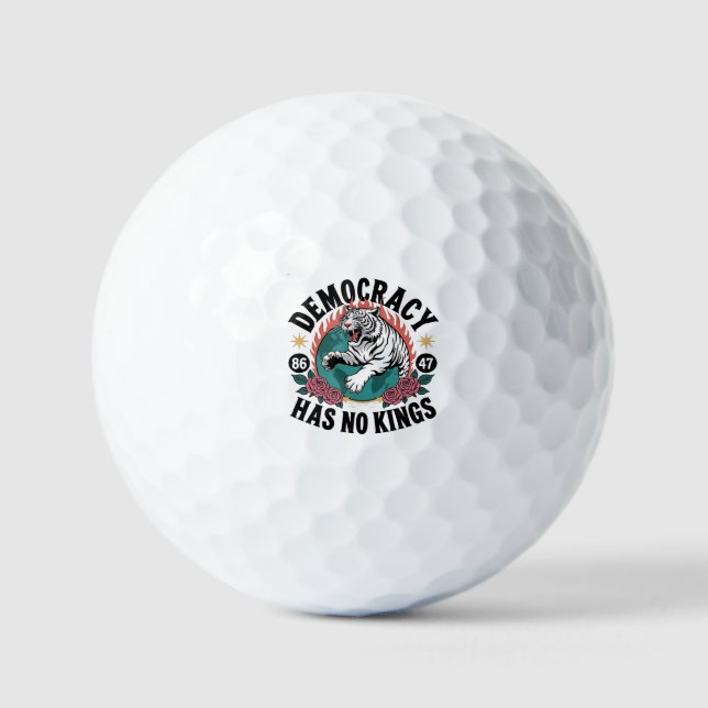 Demokratie hat keine Könige 86 47 Tiger Golfball (Vorderseite)