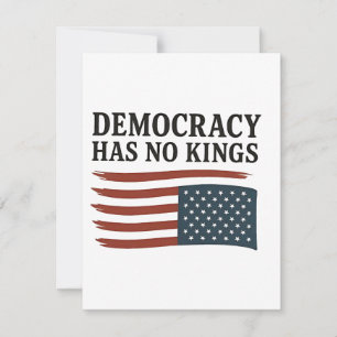 Demokratie hat keinen König gegen Trump USA Einladung