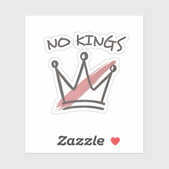 Demokratie hat keinen König-Librety-Status USA Aufkleber (Blatt)