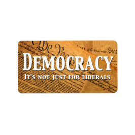 Demokratie ist nicht nur für die Liberalen Adressaufkleber