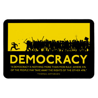 Demokratie Jefferson Quote Premium Magnet
