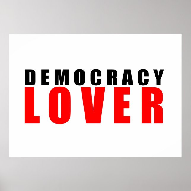 Demokratie-Liebhaber Poster (Vorne)