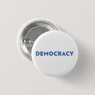 Demokratie moderne Typografie minimalistisch blau  Button