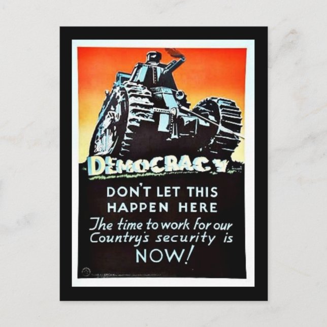 Demokratie Postkarte (Vorderseite)