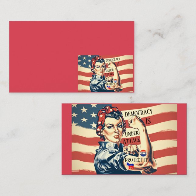 Demokratie/ Schutz der IT-Visitenkarte Visitenkarte (Vorne/Hinten)