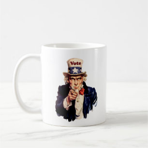 Demokratie steht auf dem Wahlgang 2026 Kaffeetasse