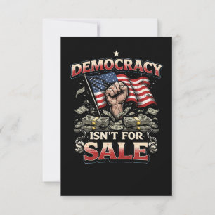 Demokratie steht nicht zum Verkauf Dankeskarte