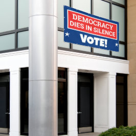 Demokratie stirbt stillschweigend auf dem Banner d