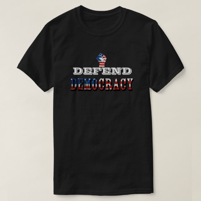 DEMOKRATIE VERTEIDIGEN T-Shirt (Design vorne)
