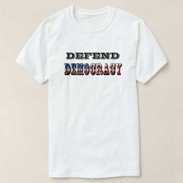 DEMOKRATIE VERTEIDIGEN T-Shirt (Design vorne)