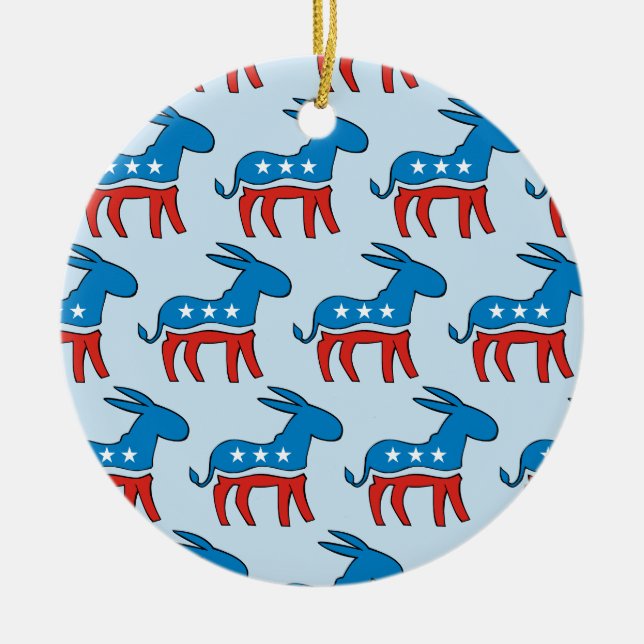 Demokratische Donkey Keramik Ornament (Vorne)