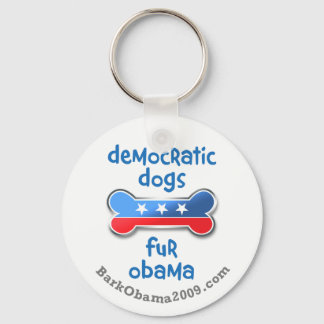 Demokratische Hunde für Obama 2009 Schlüsselanhänger