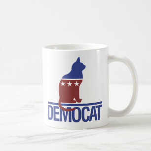 Demokratische lustige Katze Tasse