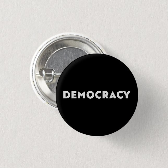 Demokratische moderne Typografie minimalistisch we Button (Vorne & Hinten)