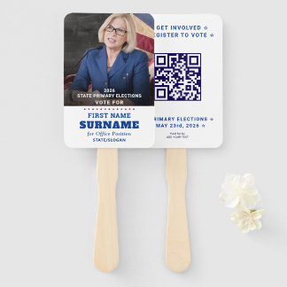 Demokratische Partei Kampagne Personalisierter QR  Fächer