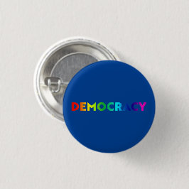 Demokratische Regenbogengradition Typografie Stolz Button