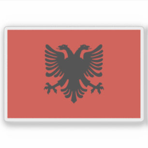 Demokratische Regierung Albaniens Flagge (1944-194 Aufkleber