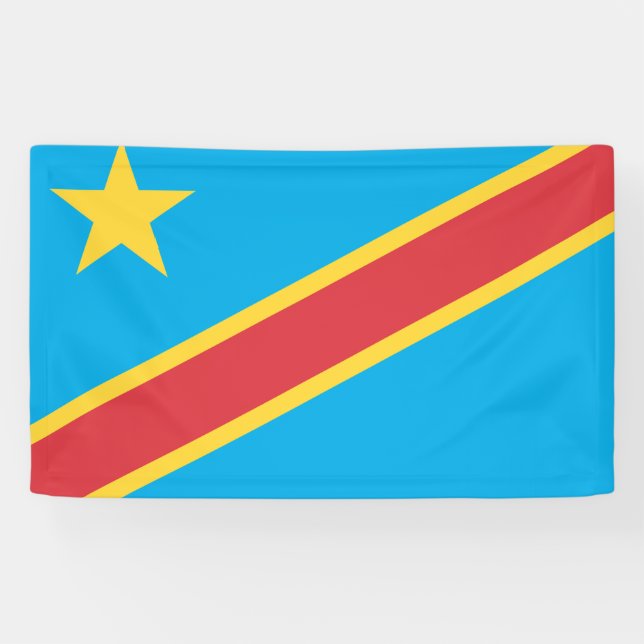 Demokratische Republik Kongo Banner (Horizontal)