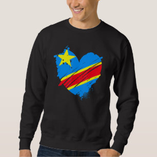 Demokratische Republik Kongo - Fahne I Liebe Sweatshirt