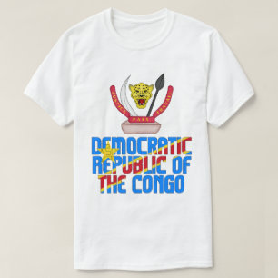 Demokratische Republik Kongo Flag und Coat T-Shirt