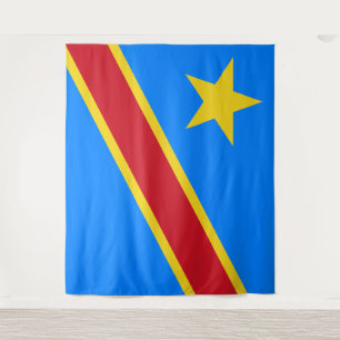 Demokratische Republik Kongo Flaggenstaat Wandteppich