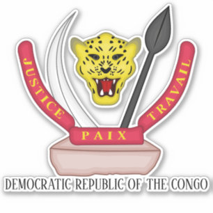 Demokratische Republik Kongo - Landesküste Aufkleber