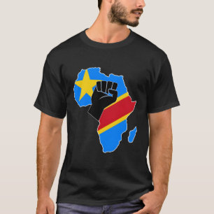 Demokratische Republik Kongo RDC Flaggenstaat Af T-Shirt