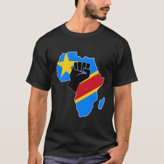 Demokratische Republik Kongo RDC Flaggenstaat Af T-Shirt