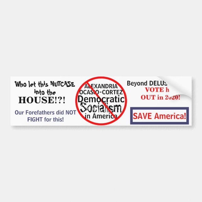 Demokratische Sozialistin Ocasio-Cortez - Bearbeit Autoaufkleber (Vorne)