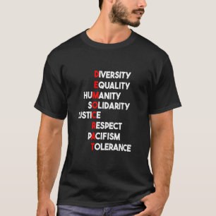 Demokratische Werte - Demokratische Begriffe - Dem T-Shirt
