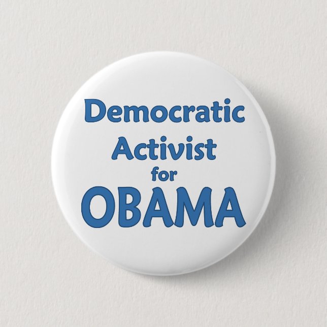 Demokratischer Aktivist für Obama Button (Vorderseite)