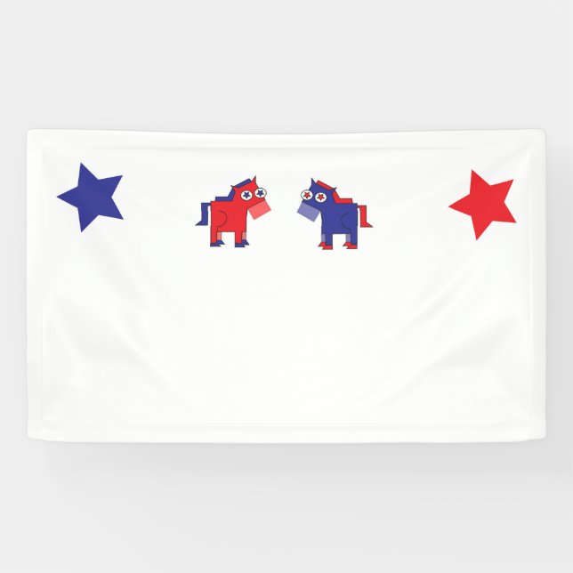 Demokratischer Donkey Banner (Horizontal)