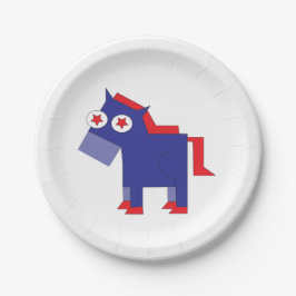 Demokratischer Donkey Pappteller