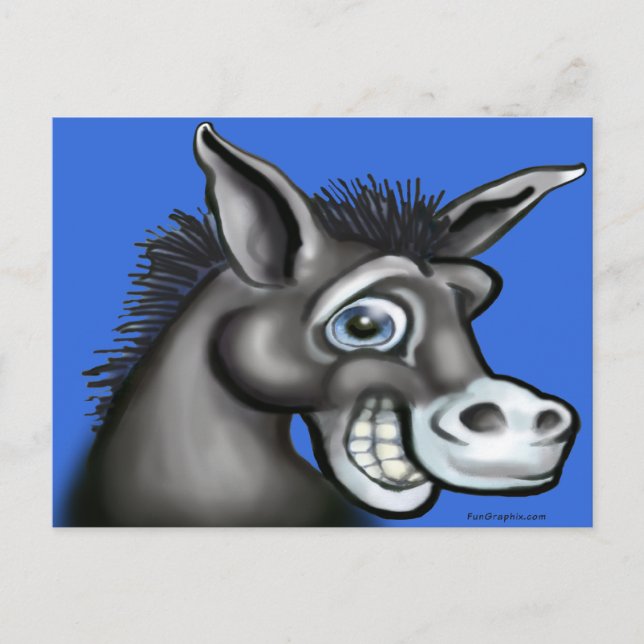 Demokratischer Donkey Postkarte (Vorderseite)